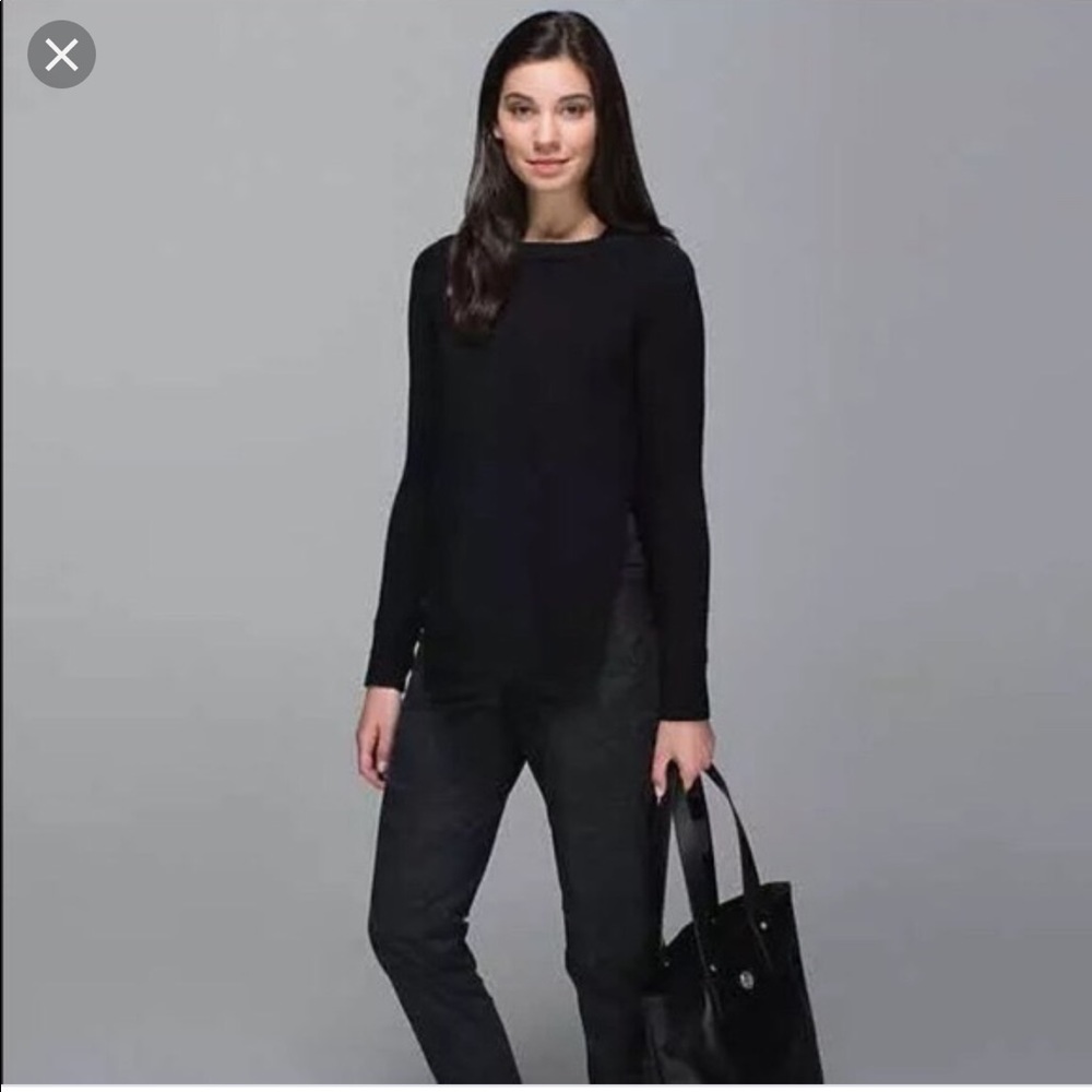 Lululemon yin to you sweater- black size 8